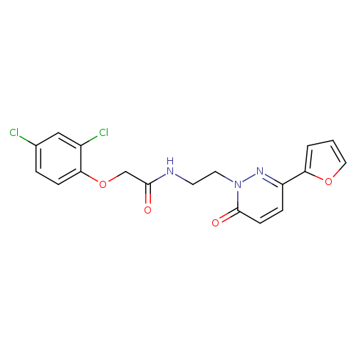 2-(2,4-dichlorophenoxy)-N-{2-[3-(furan-2-yl)-6-oxo-1,6-dihydropyridazin-1-yl]ethyl}acetamide