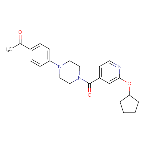 1-(4-{4-[2-(cyclopentyloxy)pyridine-4-carbonyl]piperazin-1-yl}phenyl)ethan-1-one