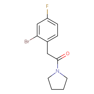 2-(2-bromo-4-fluorophenyl)-1-(pyrrolidin-1-yl)ethan-1-one