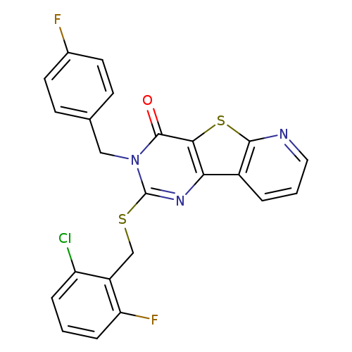 4-{[(2-chloro-6-fluorophenyl)methyl]sulfanyl}-5-[(4-fluorophenyl)methyl]-8-thia-3,5,10-triazatricyclo[7.4.0.0^{2,7}]trideca-1(9),2(7),3,10,12-pentaen-6-one