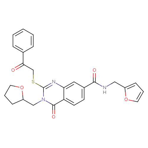 N-[(furan-2-yl)methyl]-4-oxo-2-[(2-oxo-2-phenylethyl)sulfanyl]-3-[(oxolan-2-yl)methyl]-3,4-dihydroquinazoline-7-carboxamide