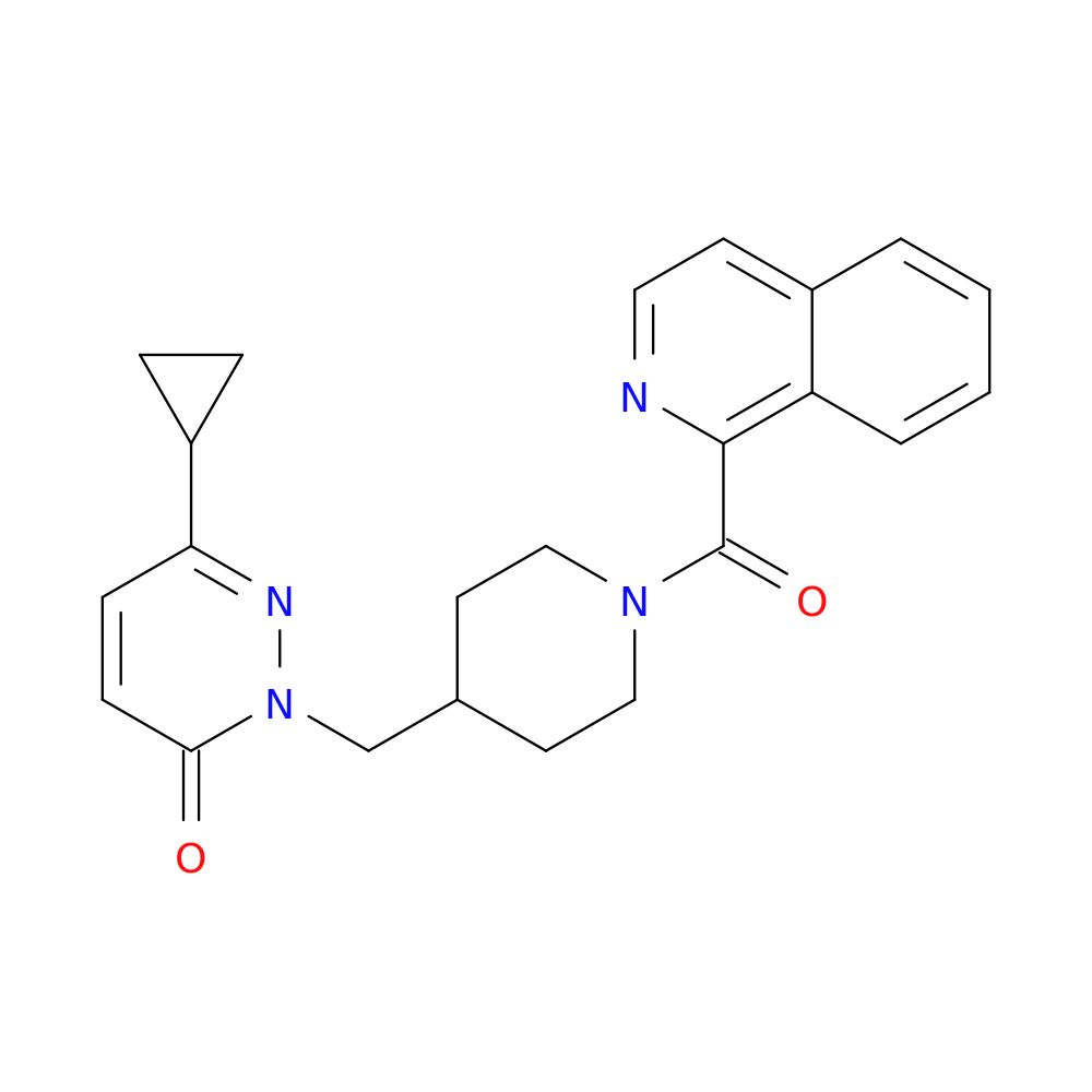 6-cyclopropyl-2-{[1-(isoquinoline-1-carbonyl)piperidin-4-yl]methyl}-2,3-dihydropyridazin-3-one