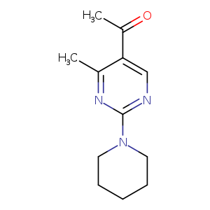 1-[4-methyl-2-(1-piperidinyl)-5-pyrimidinyl]ethanone