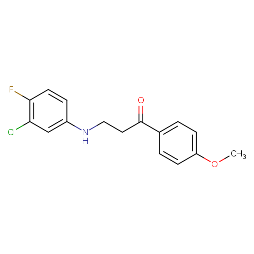 3-[(3-chloro-4-fluorophenyl)amino]-1-(4-methoxyphenyl)propan-1-one
