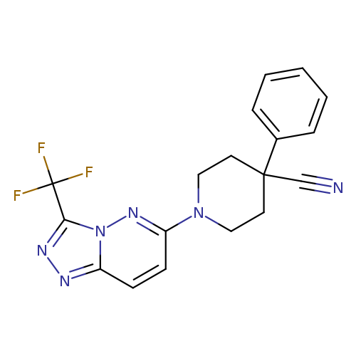 4-phenyl-1-[3-(trifluoromethyl)-[1,2,4]triazolo[4,3-b]pyridazin-6-yl]piperidine-4-carbonitrile
