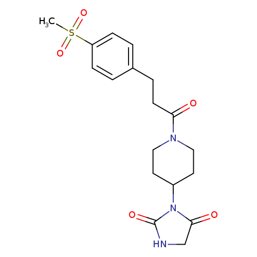3-{1-[3-(4-methanesulfonylphenyl)propanoyl]piperidin-4-yl}imidazolidine-2,4-dione