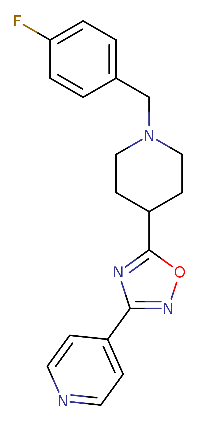 4-(5-{1-[(4-fluorophenyl)methyl]piperidin-4-yl}-1,2,4-oxadiazol-3-yl)pyridine