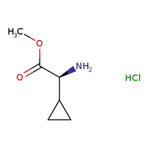 Cyclopropaneacetic acid, α-amino-, methyl ester, hydrochloride (1:1), (αS)-