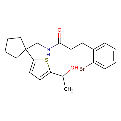 3-(2-bromophenyl)-N-({1-[5-(1-hydroxyethyl)thiophen-2-yl]cyclopentyl}methyl)propanamide