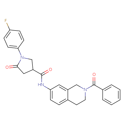 N-(2-benzoyl-1,2,3,4-tetrahydroisoquinolin-7-yl)-1-(4-fluorophenyl)-5-oxopyrrolidine-3-carboxamide