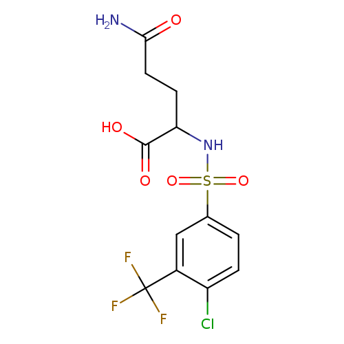 4-carbamoyl-2-[4-chloro-3-(trifluoromethyl)benzenesulfonamido]butanoic acid