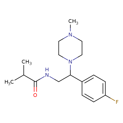 N-[2-(4-fluorophenyl)-2-(4-methylpiperazin-1-yl)ethyl]-2-methylpropanamide