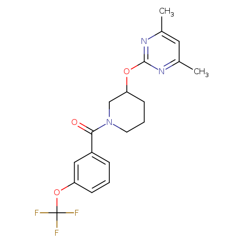 4,6-dimethyl-2-({1-[3-(trifluoromethoxy)benzoyl]piperidin-3-yl}oxy)pyrimidine
