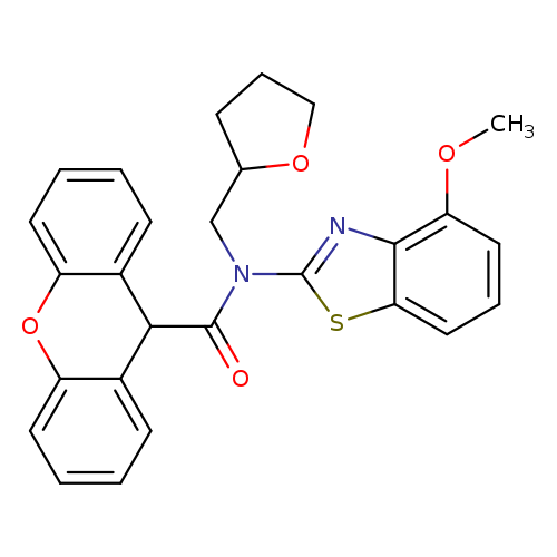 N-(4-methoxy-1,3-benzothiazol-2-yl)-N-[(oxolan-2-yl)methyl]-9H-xanthene-9-carboxamide