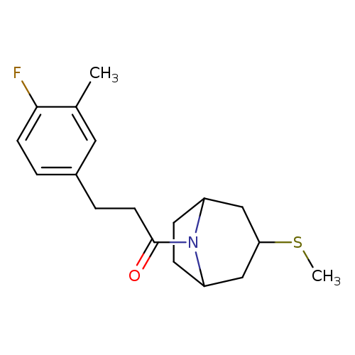 3-(4-fluoro-3-methylphenyl)-1-[3-(methylsulfanyl)-8-azabicyclo[3.2.1]octan-8-yl]propan-1-one