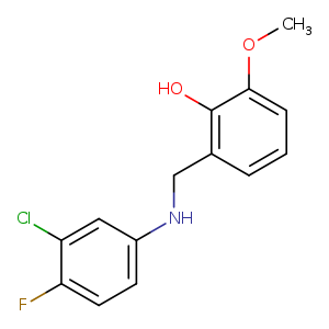 2-{[(3-chloro-4-fluorophenyl)amino]methyl}-6-methoxyphenol