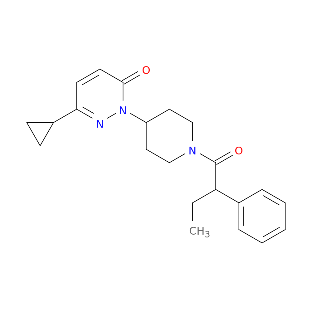 6-cyclopropyl-2-[1-(2-phenylbutanoyl)piperidin-4-yl]-2,3-dihydropyridazin-3-one