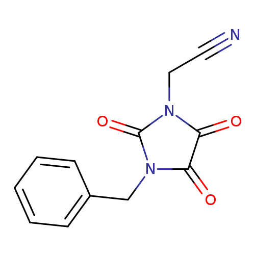 2-(3-benzyl-2,4,5-trioxoimidazolidin-1-yl)acetonitrile