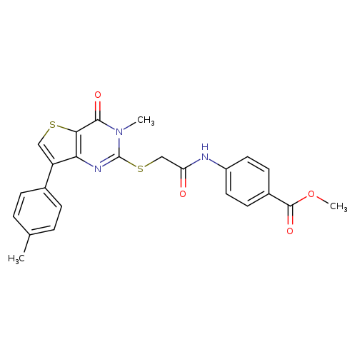 methyl 4-(2-{[3-methyl-7-(4-methylphenyl)-4-oxo-3H,4H-thieno[3,2-d]pyrimidin-2-yl]sulfanyl}acetamido)benzoate