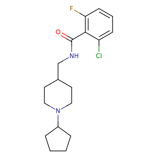 2-chloro-N-[(1-cyclopentylpiperidin-4-yl)methyl]-6-fluorobenzamide