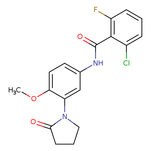 2-chloro-6-fluoro-N-[4-methoxy-3-(2-oxopyrrolidin-1-yl)phenyl]benzamide