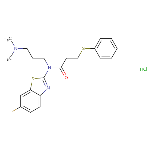 N-[3-(dimethylamino)propyl]-N-(6-fluoro-1,3-benzothiazol-2-yl)-3-(phenylsulfanyl)propanamide hydrochloride