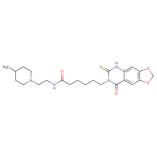 N-[2-(4-methylpiperidin-1-yl)ethyl]-6-{8-oxo-6-sulfanylidene-2H,5H,6H,7H,8H-[1,3]dioxolo[4,5-g]quinazolin-7-yl}hexanamide