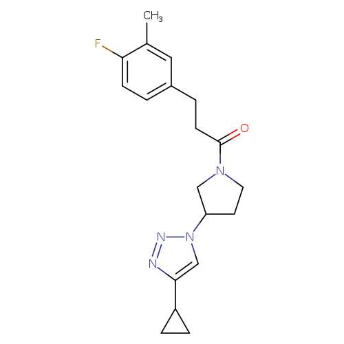 1-[3-(4-cyclopropyl-1H-1,2,3-triazol-1-yl)pyrrolidin-1-yl]-3-(4-fluoro-3-methylphenyl)propan-1-one