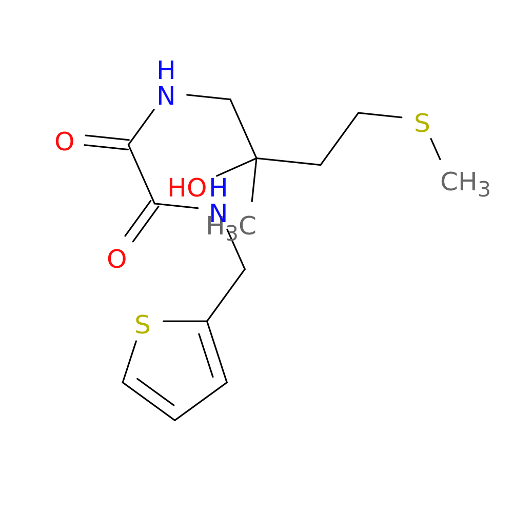 N-[2-hydroxy-2-methyl-4-(methylsulfanyl)butyl]-N'-[(thiophen-2-yl)methyl]ethanediamide