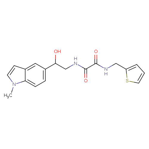 N-[2-hydroxy-2-(1-methyl-1H-indol-5-yl)ethyl]-N'-[(thiophen-2-yl)methyl]ethanediamide