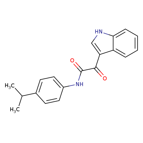 2-(1H-indol-3-yl)-2-oxo-N-[4-(propan-2-yl)phenyl]acetamide