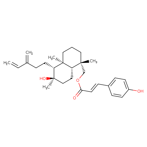 2-Propenoic acid, 3-(4-hydroxyphenyl)-, [(1S,4aS,5R,6R,8aR)-decahydro-6-hydroxy-1,4a,6-trimethyl-5-(3-methylene-4-penten-1-yl)-1-naphthalenyl]methyl ester, (2E)-