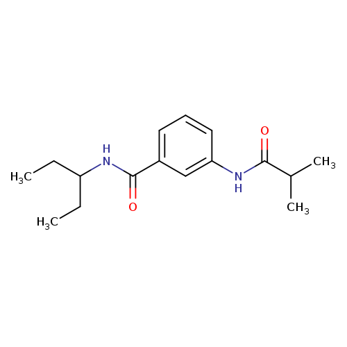 N-(1-ethylpropyl)-3-(isobutyrylamino)benzamide