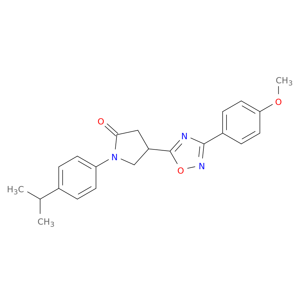 4-[3-(4-methoxyphenyl)-1,2,4-oxadiazol-5-yl]-1-[4-(propan-2-yl)phenyl]pyrrolidin-2-one