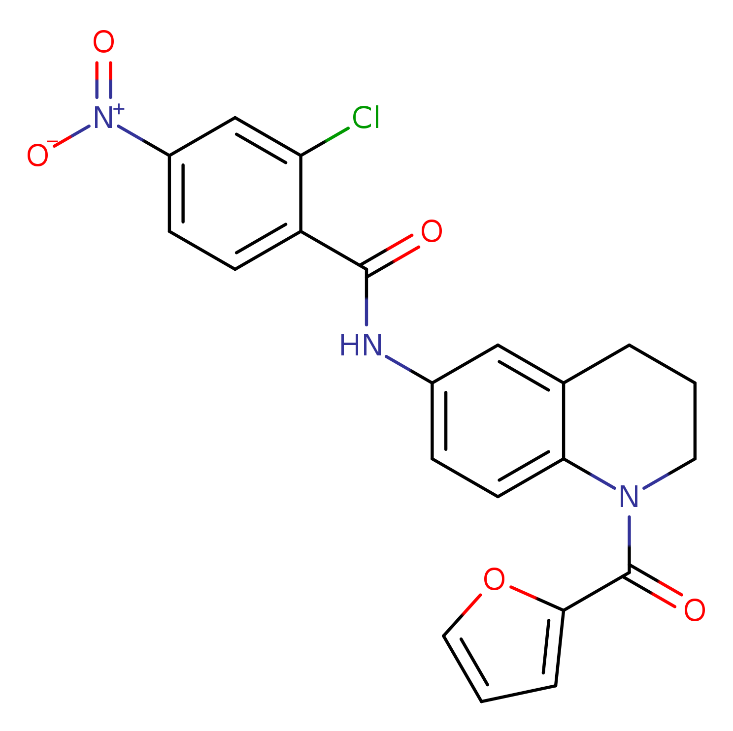 2-chloro-N-[1-(furan-2-carbonyl)-1,2,3,4-tetrahydroquinolin-6-yl]-4-nitrobenzamide
