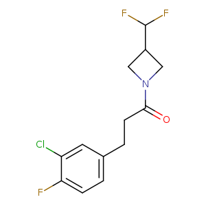 3-(3-chloro-4-fluorophenyl)-1-[3-(difluoromethyl)azetidin-1-yl]propan-1-one