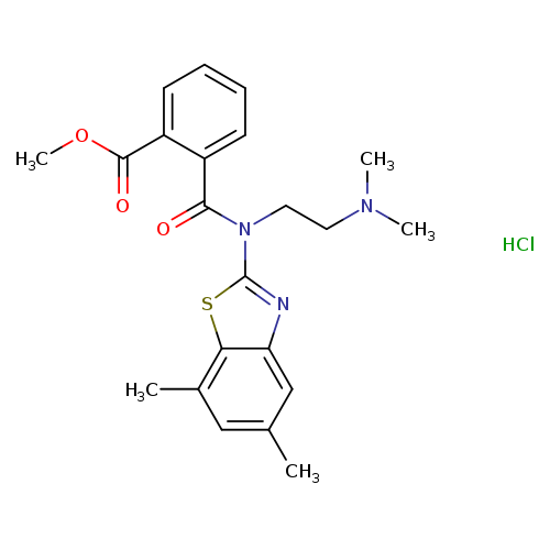 methyl 2-[(5,7-dimethyl-1,3-benzothiazol-2-yl)[2-(dimethylamino)ethyl]carbamoyl]benzoate hydrochloride