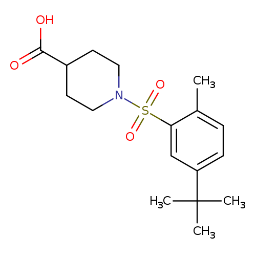 1-(5-tert-butyl-2-methylbenzenesulfonyl)piperidine-4-carboxylic acid