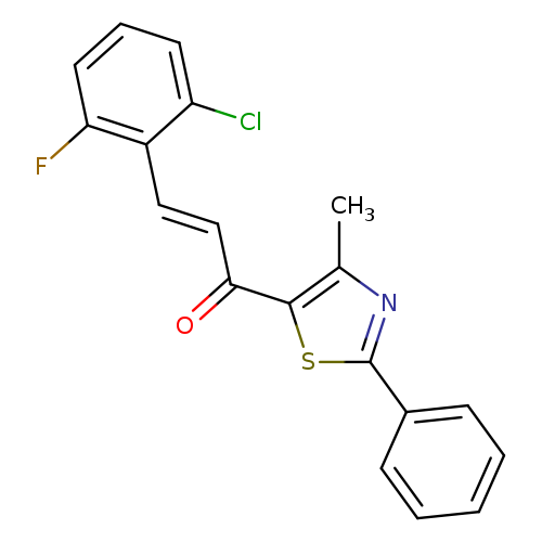 (2E)-3-(2-chloro-6-fluorophenyl)-1-(4-methyl-2-phenyl-1,3-thiazol-5-yl)prop-2-en-1-one