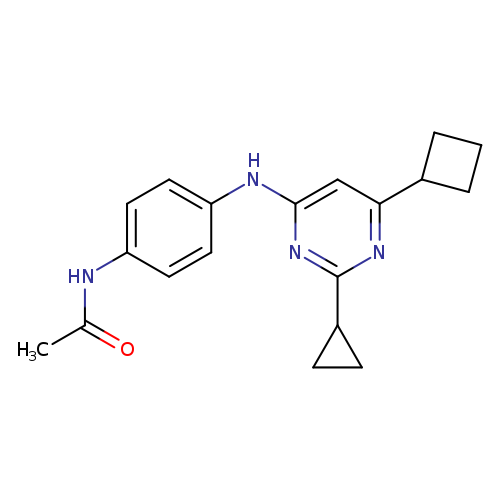 N-{4-[(6-cyclobutyl-2-cyclopropylpyrimidin-4-yl)amino]phenyl}acetamide