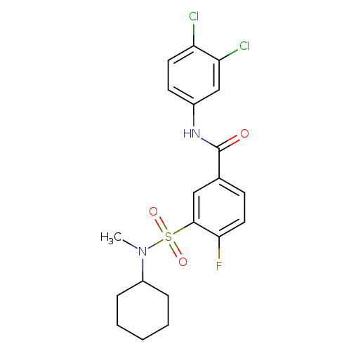 3-[cyclohexyl(methyl)sulfamoyl]-N-(3,4-dichlorophenyl)-4-fluorobenzamide