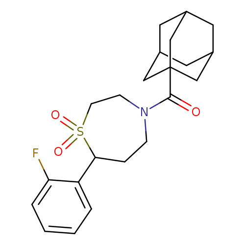 4-(adamantane-1-carbonyl)-7-(2-fluorophenyl)-1lambda6,4-thiazepane-1,1-dione