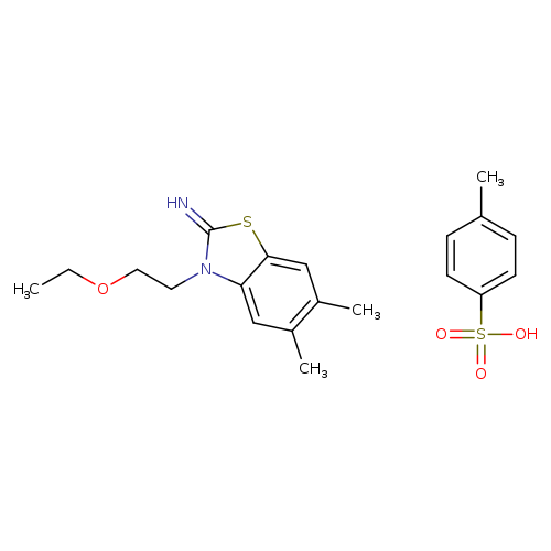 3-(2-ethoxyethyl)-5,6-dimethyl-2,3-dihydro-1,3-benzothiazol-2-imine; 4-methylbenzene-1-sulfonic acid