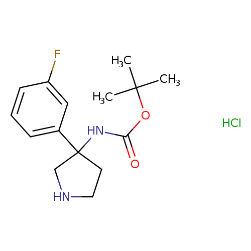 tert-butyl N-[3-(3-fluorophenyl)pyrrolidin-3-yl]carbamate hydrochloride
