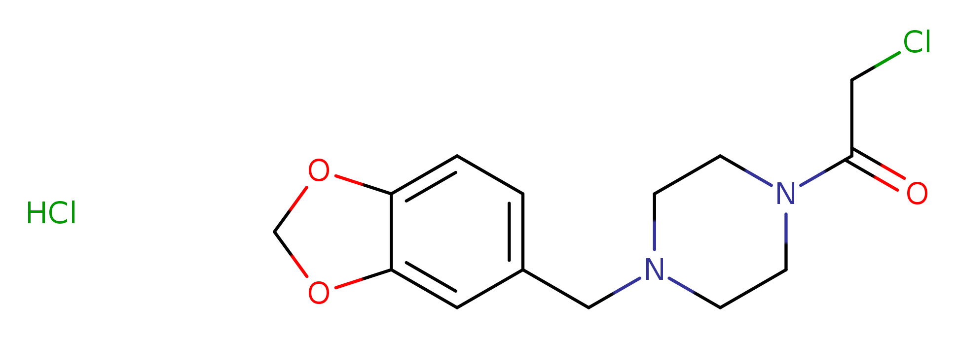 1-(4-(benzo[d][1,3]dioxol-5-ylmethyl)piperazin-1-yl)-2-chloroethan-1-one hydrochloride