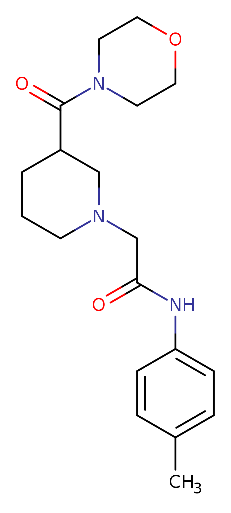 N-(4-methylphenyl)-2-[3-(morpholine-4-carbonyl)piperidin-1-yl]acetamide