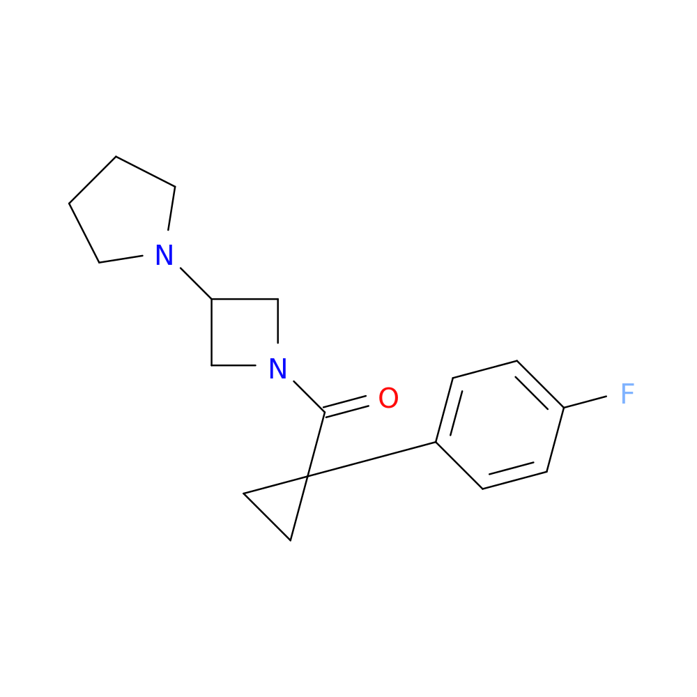 1-{1-[1-(4-fluorophenyl)cyclopropanecarbonyl]azetidin-3-yl}pyrrolidine