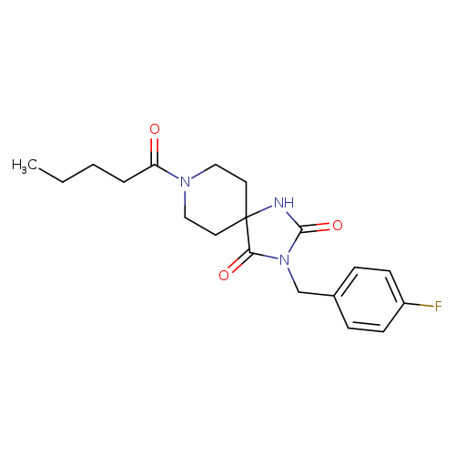 3-[(4-fluorophenyl)methyl]-8-pentanoyl-1,3,8-triazaspiro[4.5]decane-2,4-dione