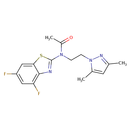 N-(4,6-difluoro-1,3-benzothiazol-2-yl)-N-[2-(3,5-dimethyl-1H-pyrazol-1-yl)ethyl]acetamide