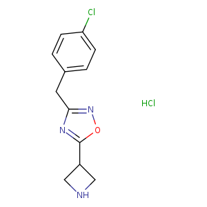 5-(azetidin-3-yl)-3-[(4-chlorophenyl)methyl]-1,2,4-oxadiazole hydrochloride